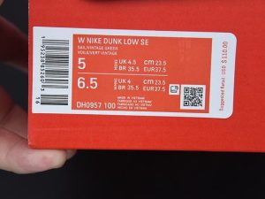 NK SB Dunk Low detail view