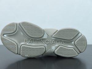 Balenciaga All Over Logo Triple S Grey close-up detail