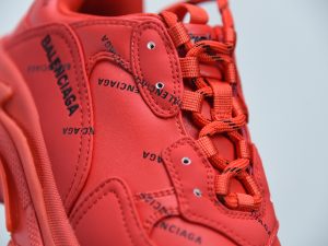 Balenciaga Triple S Allover Logo Red front view