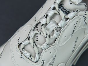 Balenciaga All Over Logo Triple S Grey detail view