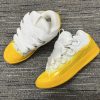 Lanvin Leather Curb White Yellow side view