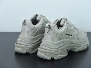 Balenciaga All Over Logo Triple S Grey close-up detail