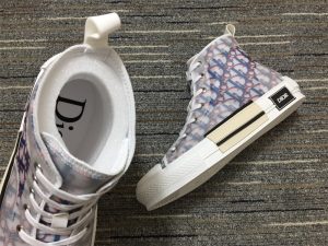 Christian Dior High B23 Oblique Pixel Blue Red front view