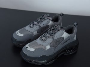 Balenciaga Triple S Black Ash side view