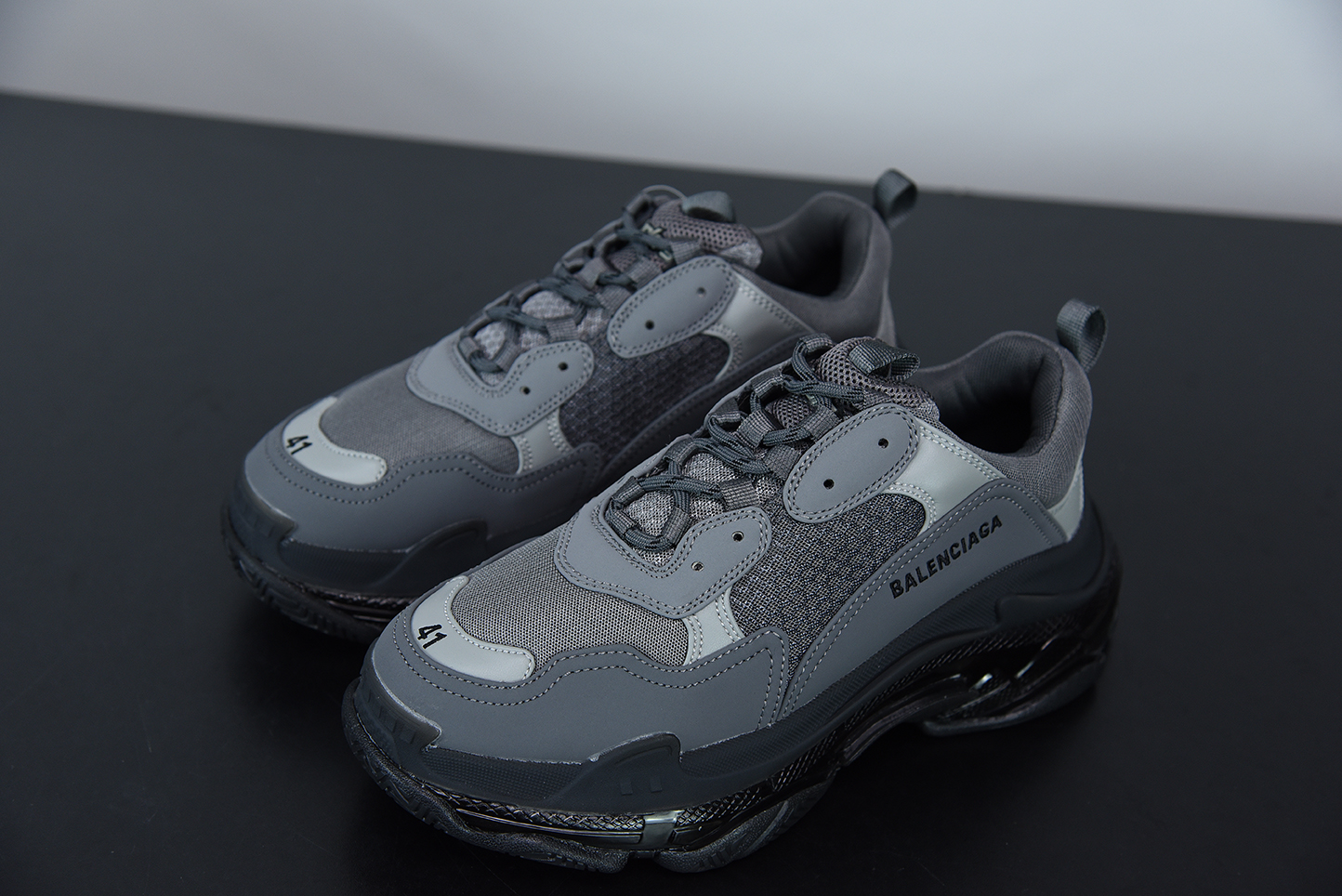 64a514ea Balenciaga Triple S Black Ash side view