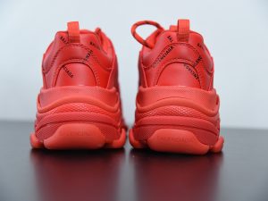 Balenciaga Triple S Allover Logo Red front view