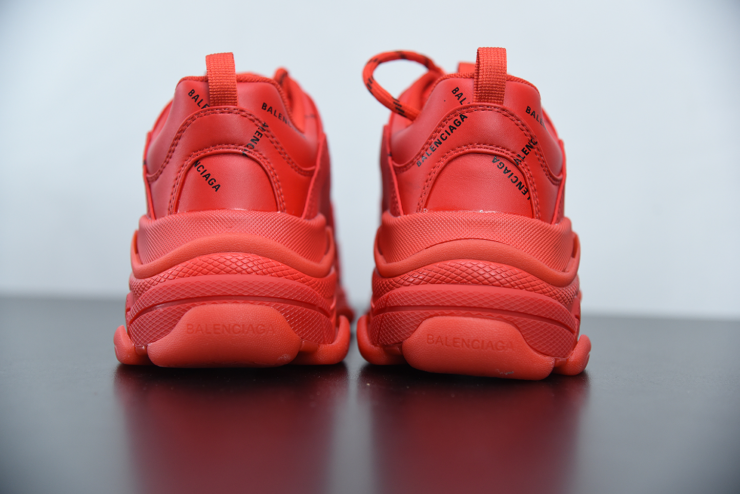 8dd3615c Balenciaga Triple S Allover Logo Red front view