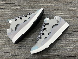 Lanvin Leather Curb Grey Light Blue front view