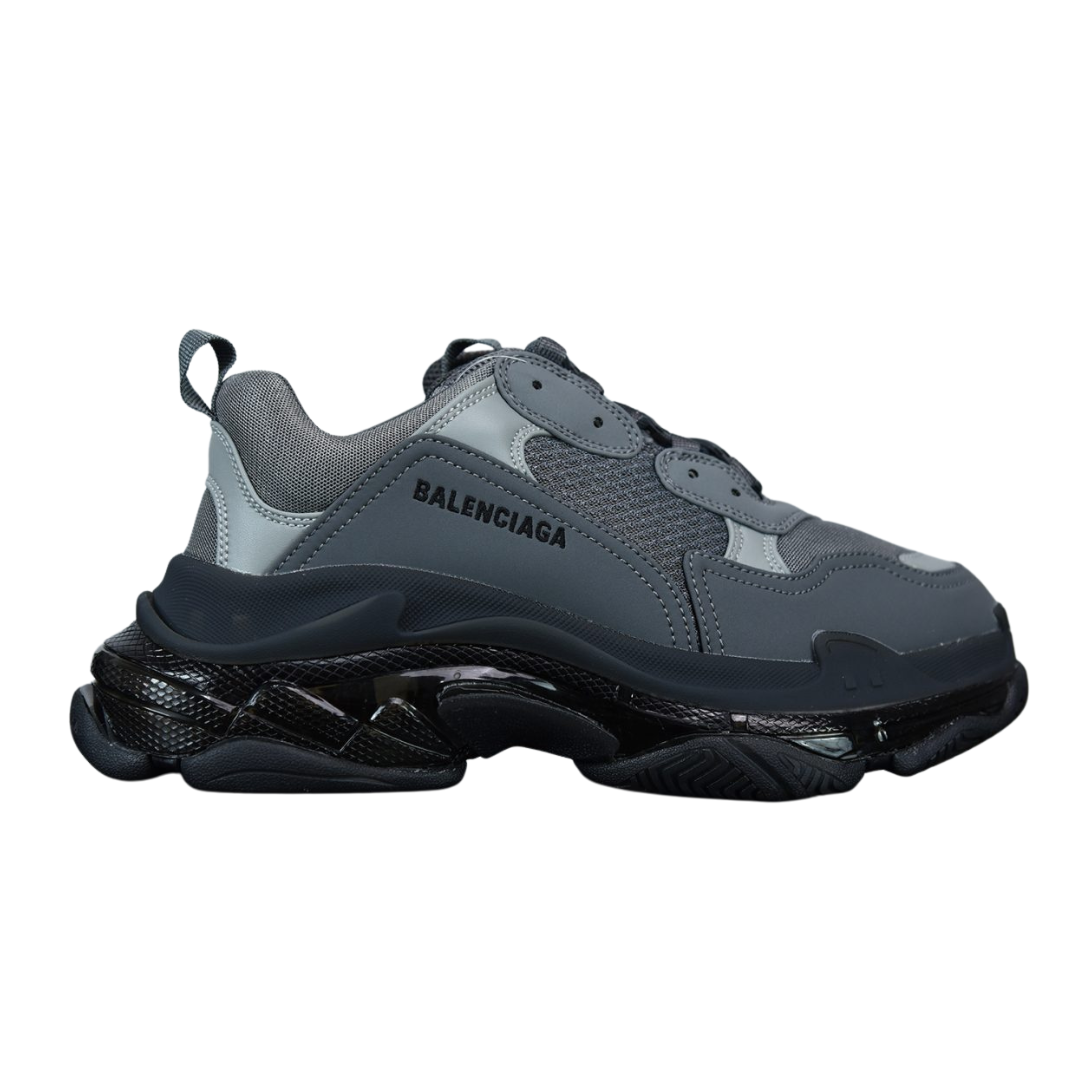 Diseño sin tÃtulo Balenciaga Triple S Black Ash side view