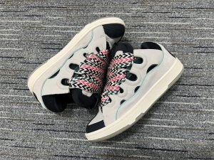 Lanvin Curb Sneaker Sail Turquoise Purple side view