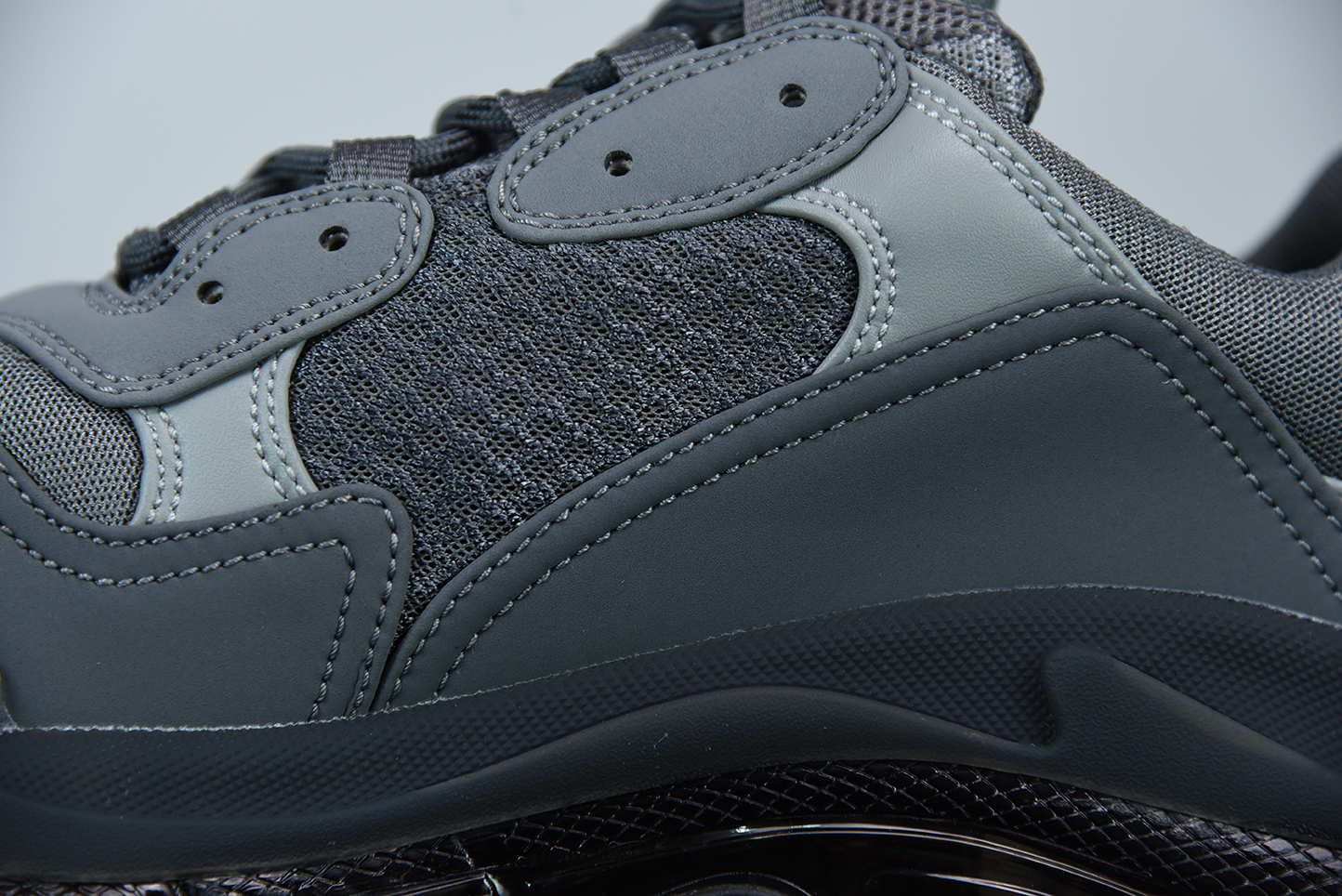 bd91e839 Balenciaga Triple S Black Ash front view