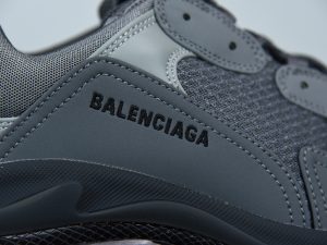 Balenciaga Triple S Black Ash close-up detail