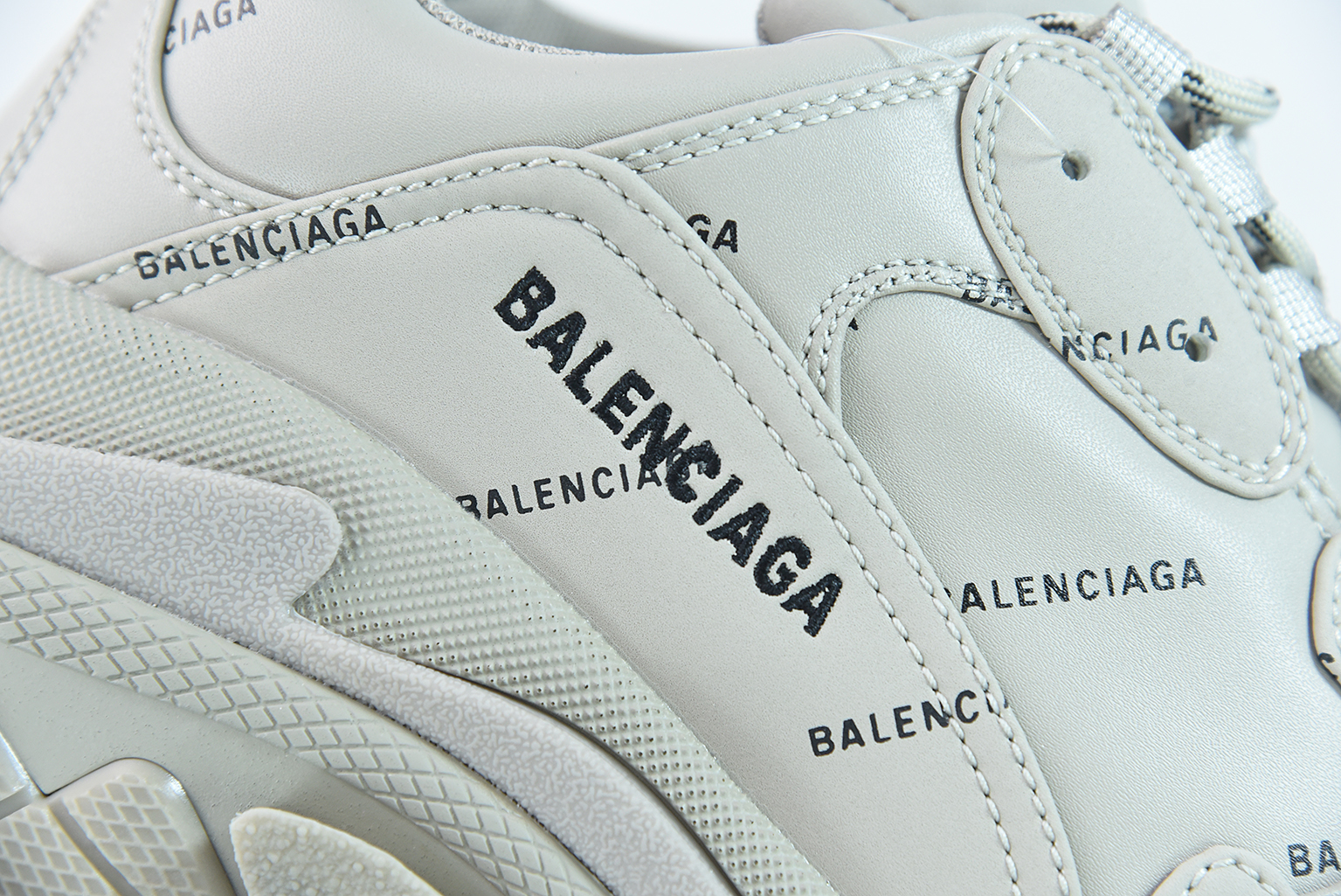 d50598c6 Balenciaga All Over Logo Triple S Grey detail view