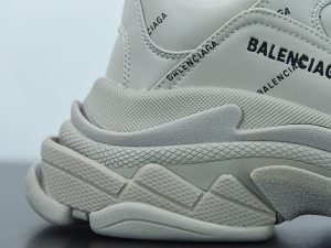 Balenciaga All Over Logo Triple S Grey front view
