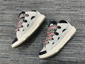 Lanvin Curb Sneaker Sail Turquoise Purple close-up detail
