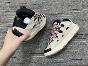 Lanvin Curb Sneaker Sail Turquoise Purple outfit style