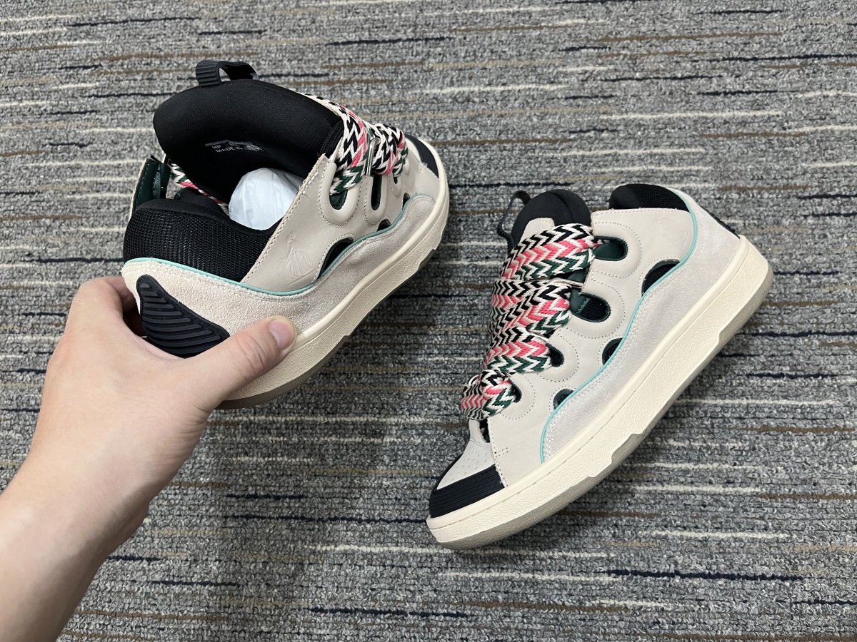 e1a80abc Lanvin Curb Sneaker Sail Turquoise Purple outfit style