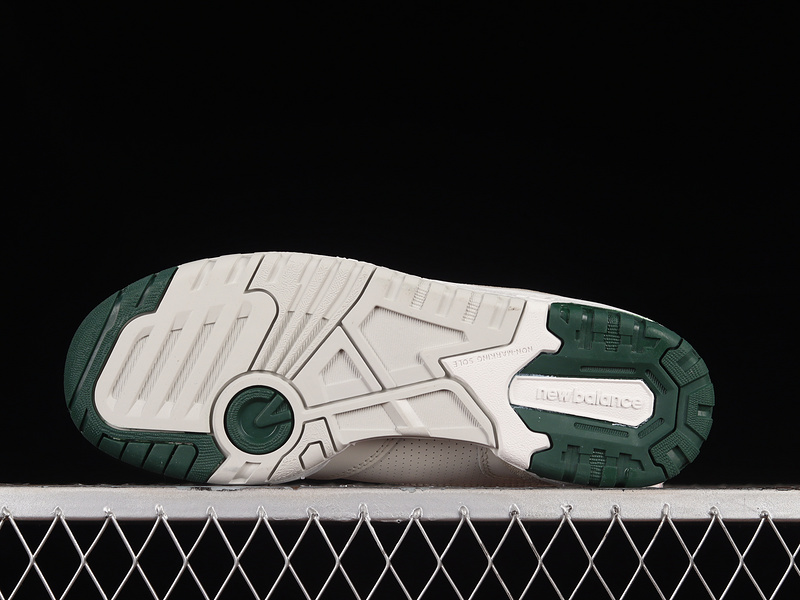 2859cdab New Balance 550 Shoes White Pine Green Black close-up detail