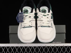 New Balance 550 Shoes White Pine Green Black side view