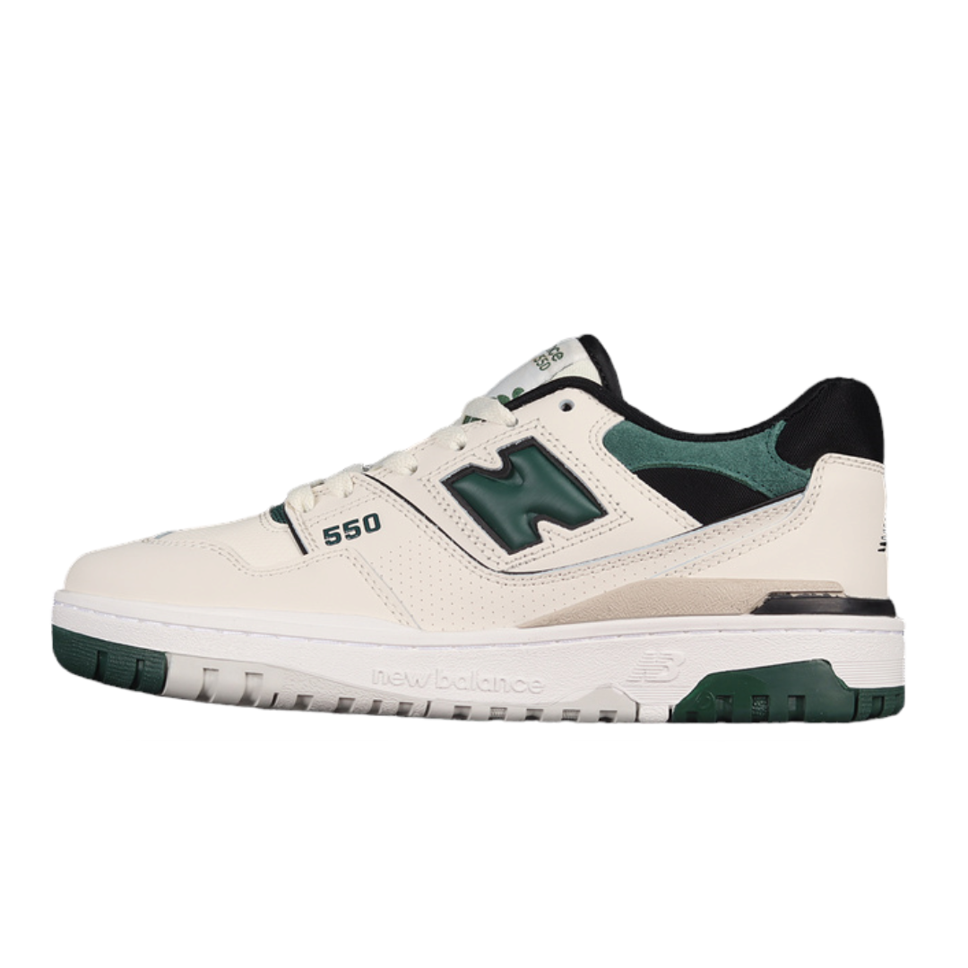 Diseรฑo sin tรญtulo_20240703_191510_0000 New Balance 550 Shoes White Pine Green Black side view