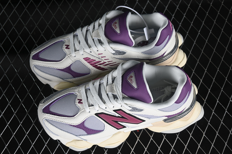 ba7b7bcd New Balance 9060 White Grey Purple Silver front view